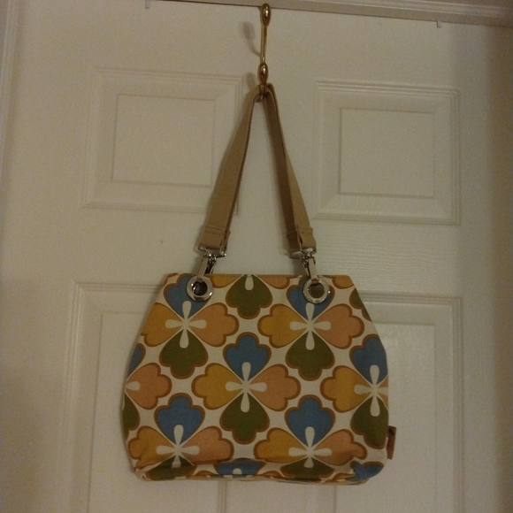 Caribbean Joe Flowered Tote Bag 4X12 in. High. - Picture 5 of 5